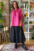 Paloma Tela Neckerchief Blouse Deep Raspberry